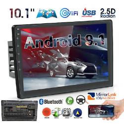 10.1'' Double Din Android 9.1 GPS Car Stereo Radio Bluetooth FM Touch MP5 Player