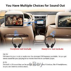 10.1 TFT Touch Car Headrest Monitor DVD Player Game HDMI / USB / SD / IR / FM