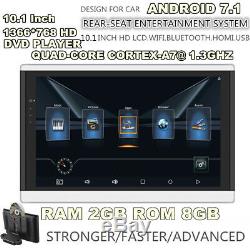 10.1Android 7.1 2GB+8GB Quad-Core Mirror Link OBD Rear Seat Monitors DVD Player