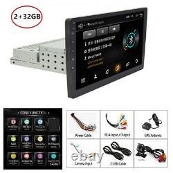 10.1in 1DIN Android 8.1 Car Stereo Radio Sat Nav GPS Bluetooth Wifi 2+32G Camera