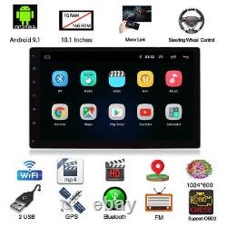 10.1in 1Din Bluetooth WiFi Car Stereo Radio FM MP5 Player Android9.1 GPS Sat Nav