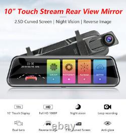 10 HD Full Screen Stream Mirror Car Dual Lens DVR Dash Camera Video Recorder