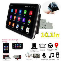 10in 1DIN Car Radio Stereo BT WIFI FM MP5 Player Android 9.1 GPS Sat Nav +Cam
