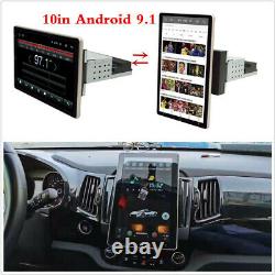 10in Single 1Din Car MP5 Player Android 9.1 Stereo Radio GPS Navi WIFI Rotatable