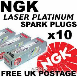 10x NGK Platinum SPARK PLUGS LAMBORGHINI GALLARDO 5.0 lt 520bhp Model 05- #4364