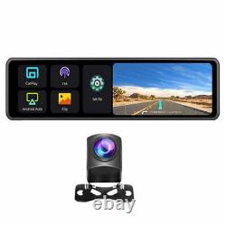 12in Car DVR Video Recorder Wifi Dash Cam Rearview Mirror Carplay Android Auto