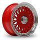 15 Lenso Bsx Red Mirror Lip Alloy Wheels Only Brand New 4x114.3 Et35 Rims