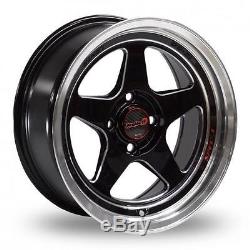 17 Lenso Spec J Black Polished Alloy Wheels Only Brand New 4x100/114 Et20 Rims