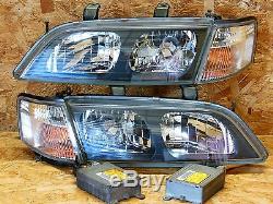 1995 2001 Jdm Nissan Camino Primera P11 G20 Blk Housing Xenon Hid Headlights Oem