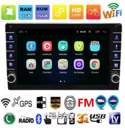 1DIN 9in Android 8.1 Bluetooth Car Radio Stereo MP5 Player GPS Sat NAV+Rear Cams