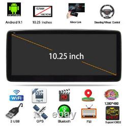 1Din Android 9.1 Car Stereo Radio MP5 Player Sat Nav GPS Bluetooth WIFI 10.25in