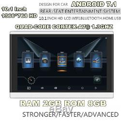 1PC 10.1 HD Android 7.1 RAM 2GB ROM 8GB Quad-core Headrest Rear Seat Monitors