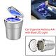 1pc Car Auto Stainless Cigarette Ashtray Ash with Blue LED Light For Cup Holders