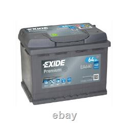 1x Exide Premium 64Ah 640CCA 12v Type 027 EA640 Car Battery 4 Year Warranty