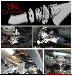 2.5 Dual Exhaust Catback Downpipe Cutout E-Cut Valve System + Switch Control x2