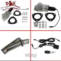 2.5 Dual Exhaust Catback Downpipe Cutout E-Cut Valve System + Switch Control x2