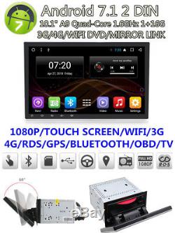 2 DIN Android 7.12 10.1 HP T3 Quad-Core A9 1G+16G Car Stereo Radio GPS Wifi DVD