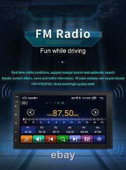 2 Din 7in Car MP5 Player Bluetooth Stereo Radio GPS WIFI With 4LED Rear Camera