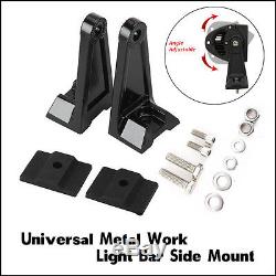2× LED Work Light Bar Car Side Mounting Bracket Holder For Offroad Aluminum New