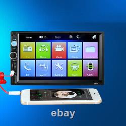 2DIN 7 HD Car Stereo Radio MP5 Player Bluetooth Touch Screen With Rear Camera