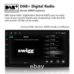 2DIN Android 10 8-Core Car Stereo 7 Head Unit Sat Nav DAB+ Radio CarPlay USB SD
