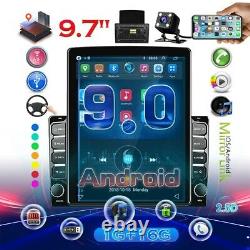 2Din 9.7in Android 9.1 Car Stereo Radio MP5 Player Nav GPS BT WIFI FM + Camera