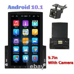 2Din Vertical 9.7in Android 10.0 Car Stereo Radio GPS MP5 Player WiFi +Rear Cam