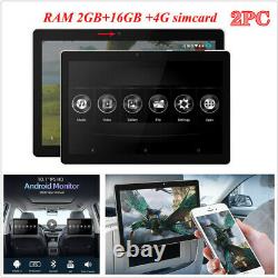 2Pc 10.1 Car Headrest Monitor 2GB+16GB HD video IPS Touch Screen MP5 Player 4G