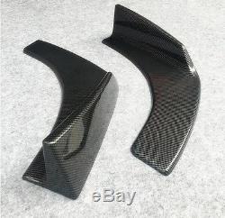 2Pcs Winglet Style Carbon Fiber Car Front Bumper Lip Diffuser Splitters Canard
