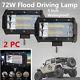 2x 5 INCH 72W FLOOD LIGHT LED BAR WORK LAMP FOR OFFROAD / BOAT /CAR /TRUCK