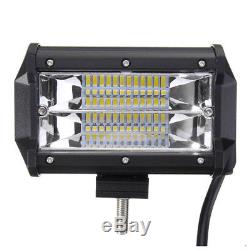 2x 5 INCH 72W FLOOD LIGHT LED BAR WORK LAMP FOR OFFROAD / BOAT /CAR /TRUCK