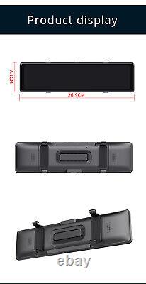 3 Lens HD Car Camera Video Recorder Dash Cam 1080P Rearview Mirror DVR G-sensor