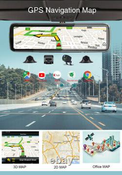 360° 4 Cams Dash Camera WiFi GPS Car DVR Video Recorder Night Vision Rear Mirror