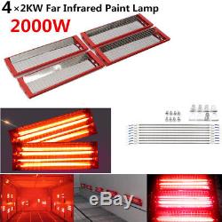 4 Sets x 2KW Curing Lamps Heating Lights Spray Baking Booth Oven Infrared Paint