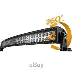 42 240W Curved LED Light Bar Spot & Flood Combo Driving Lamp fit Truck ATV JEEP