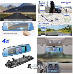 4G Car DVR Dash Cam Vedio Recorder GPS Adas Remote Monitor 4 LED Rear Camera