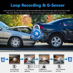 4K 2160P Dash Cam Car DVR Dual Camera Video Recorder WiFi G-Sensor Night Vision