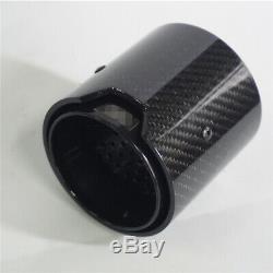 4PCS Glossy 100%Real Carbon Fiber Exhaust tip Performance exhaust pipe 63MM/93MM