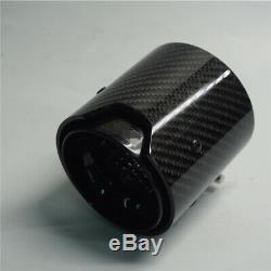4PCS Glossy 100%Real Carbon Fiber Exhaust tip Performance exhaust pipe 63MM/93MM
