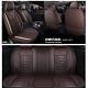 5-Sits Front&Rear Car Seat Cover PU Leather Cushion Pad For Interior Accessories