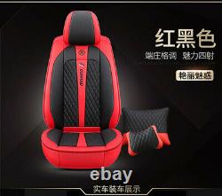 5-seats Car Seat Cover Cushion PU Leather Full Set Fit For Interior Accessories
