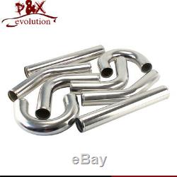 500x180x64mm Front Mount Intercooler + 63mm 2.5 Aluminum Piping Hose Clamps Kit