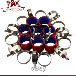 500x180x64mm Front Mount Intercooler + 63mm 2.5 Aluminum Piping Hose Clamps Kit