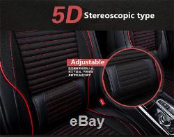 5D Full Surrounded Deluxe Edition Linen Leather Car Seat Cover Cushion 5-Seats