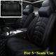 5D Luxury Leather Four Seasons Full Car Seat Cover Cushion Pad Set withHeadrests