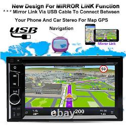6.2 CD DVD 2 DIN Car Stereo SD USB Bluetooth Mirror Link Fur GPS + Rear Camera