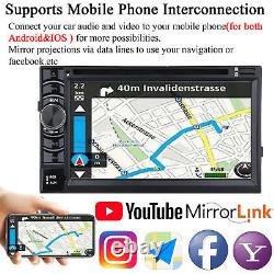 6.2 Double 2 Din Audio Stereo Car DVD CD MP3 Player Mirrorlink+CAMERA