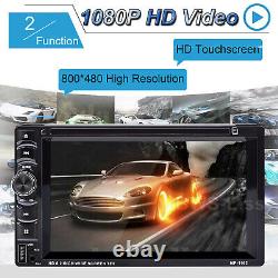 6.2 Double 2Din Mirror Link Car Stereo CD DVD Player USB SD FM TV Radio + Camera