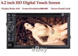 6.2 HD 2DIN Car DVD CD MP3 Player Head Unit Radio Stereo Bluetooth& Rear Camera