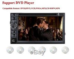 6.2 HD 2DIN Car DVD CD MP3 Player Head Unit Radio Stereo Bluetooth& Rear Camera